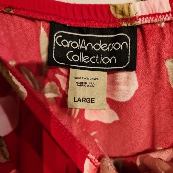 VNTG Carol Anderson Collection Red Floral Maxi Skirt - Picture 4 of 5